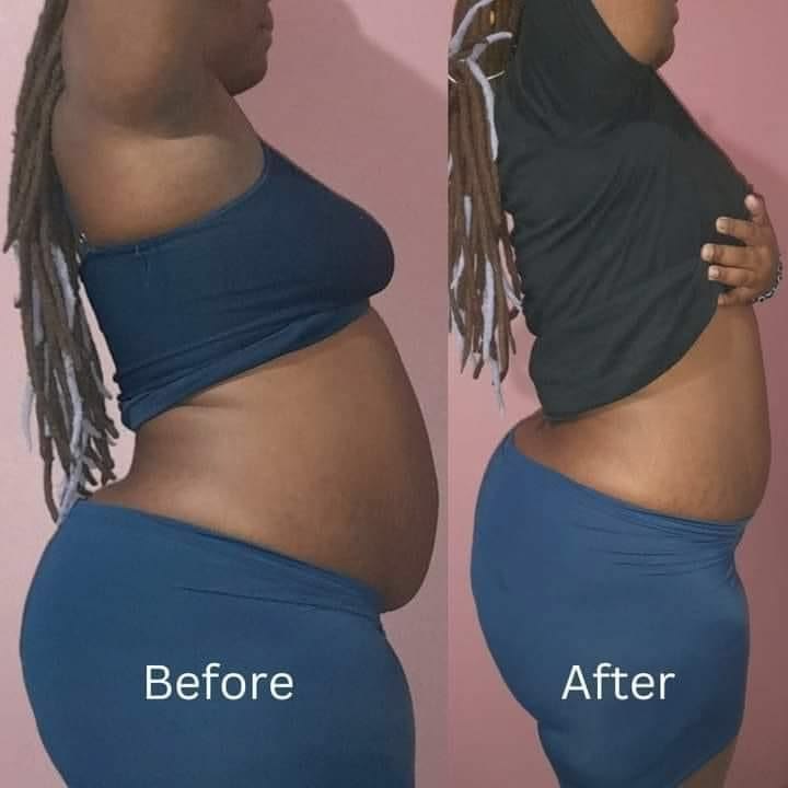 Ijeoma before and after the reset